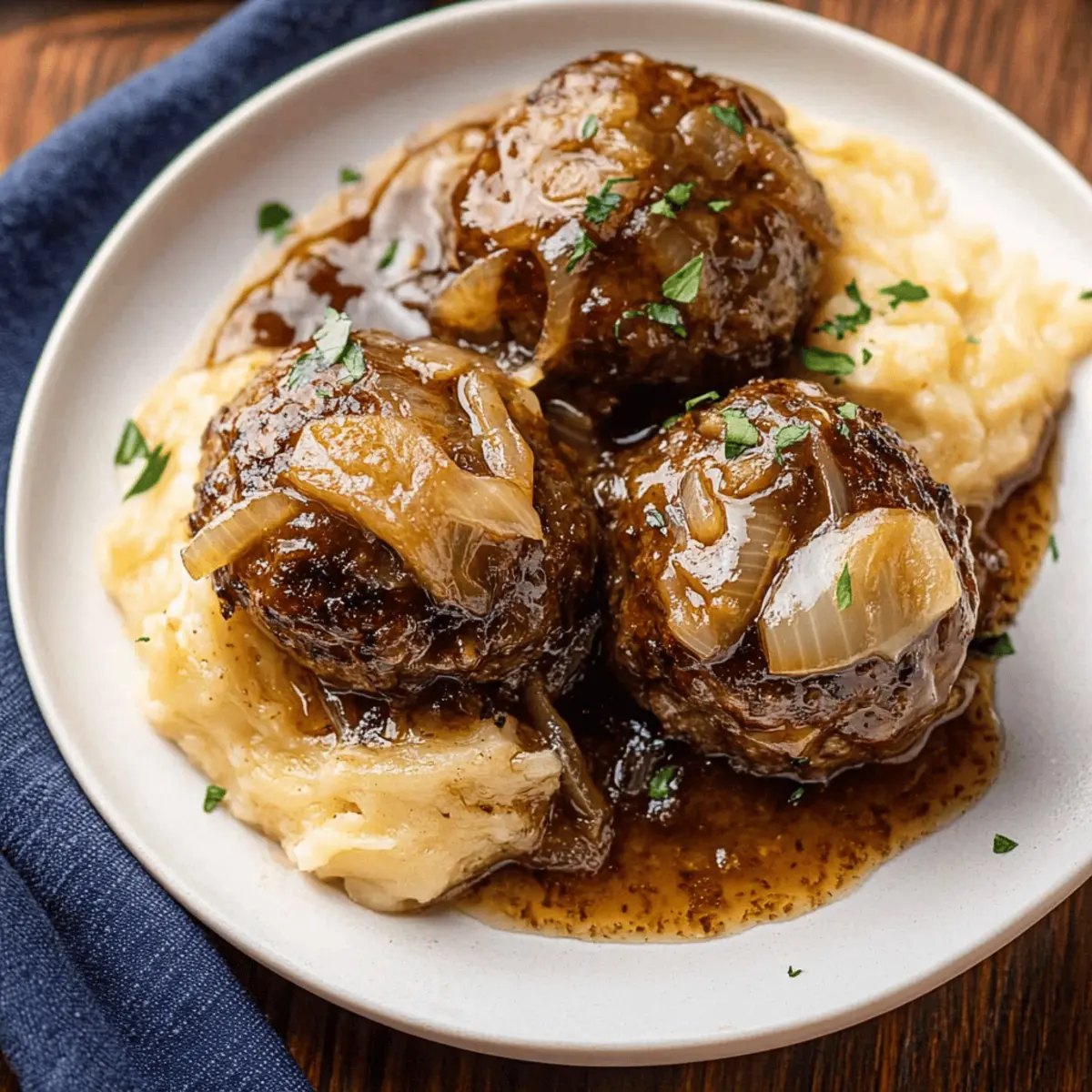 Delicious French Onion Meatballs with Savory Onion Sauce Recipe