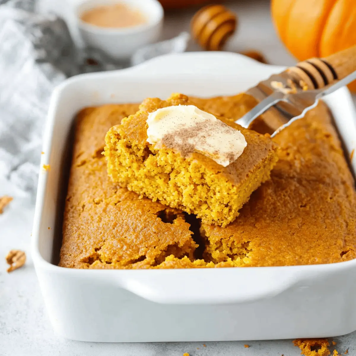 Delicious Pumpkin Cornbread with Cinnamon Honey Butter Recipe