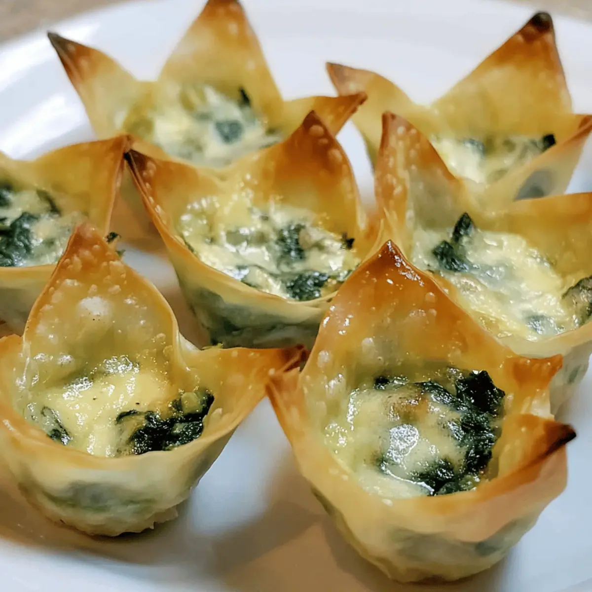 Delicious Spinach & Artichoke Wonton Cups Recipe in 20 Minutes
