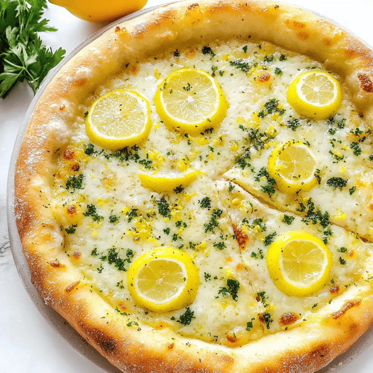 Delicious Lemon Pizza Recipe with Fresh Mozzarella and Herbs