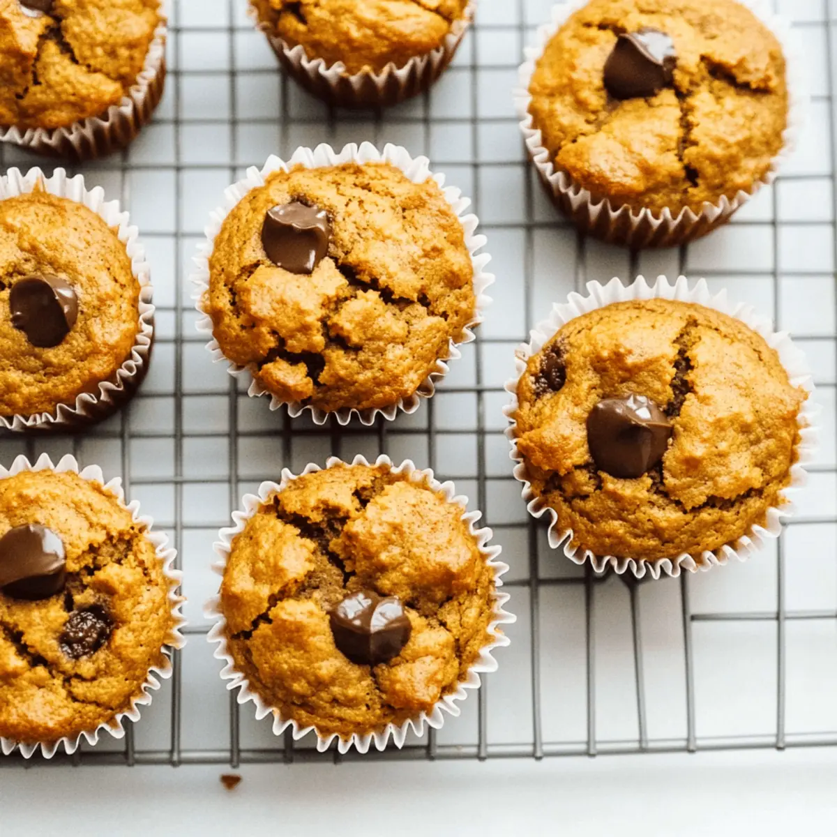 Low-Calorie High-Protein Pumpkin Muffins with Dark Chocolate Chips