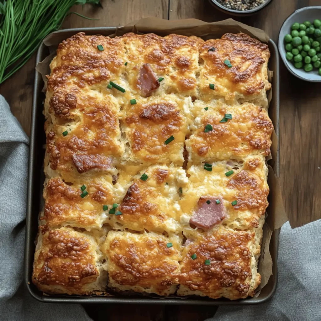 Ham and Cheese Butter Swim Biscuits Recipe