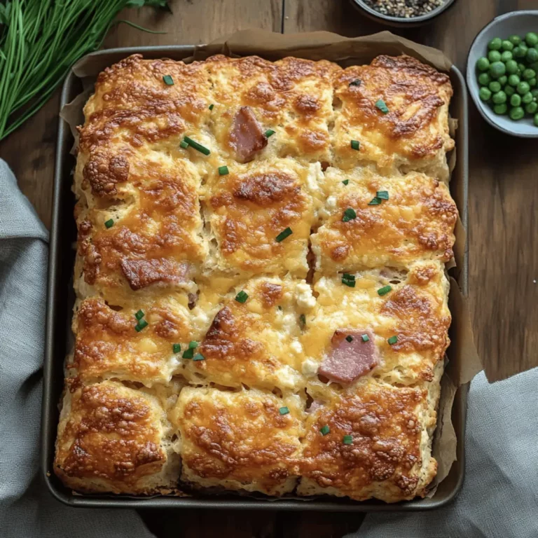 Ham and Cheese Butter Swim Biscuits Recipe