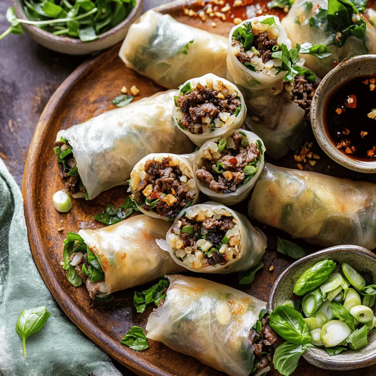 Quick and Delicious 20 Minute Thai Basil Beef Rolls Recipe