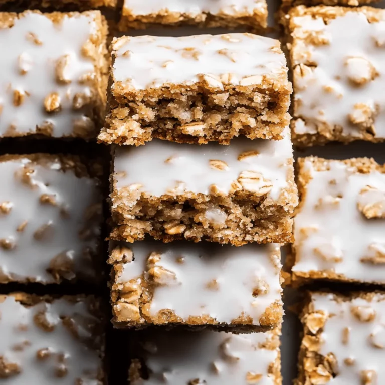 Iced Oatmeal Cookie Bars