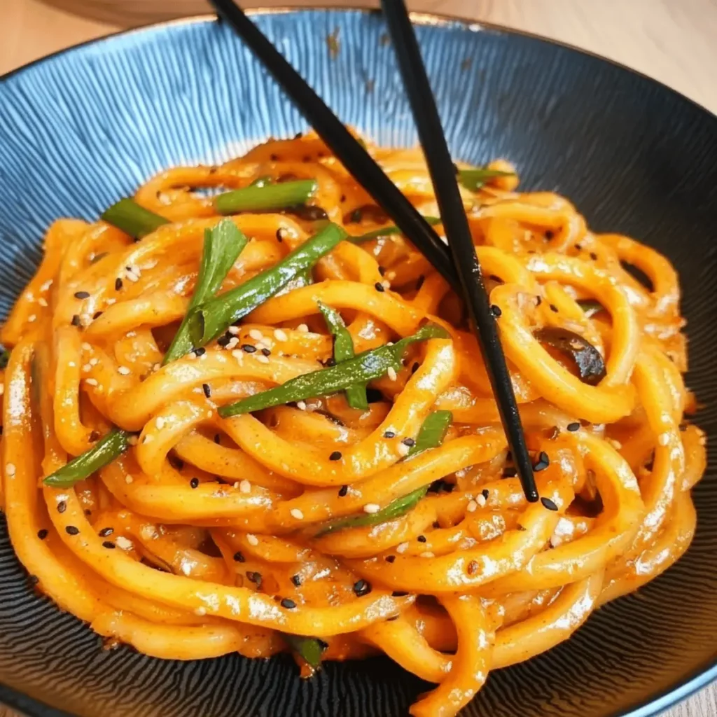 Creamy Gochujang Udon Noodles