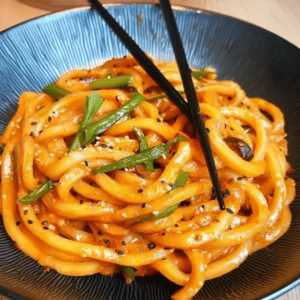 Creamy Gochujang Udon Noodles