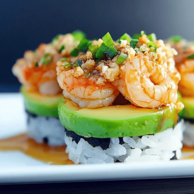 Spicy Shrimp Sushi Stacks