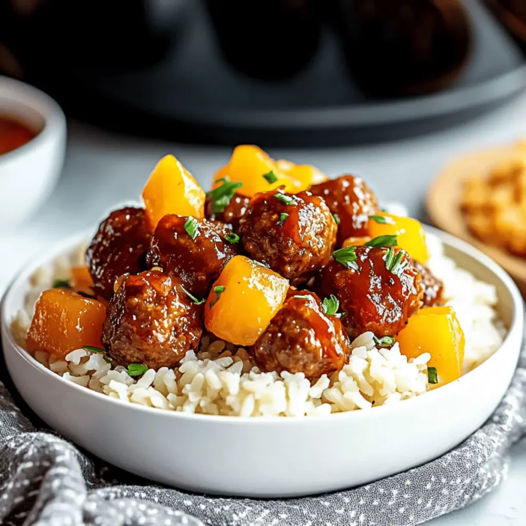 Sweet & Savory Crockpot Hawaiian Meatballs