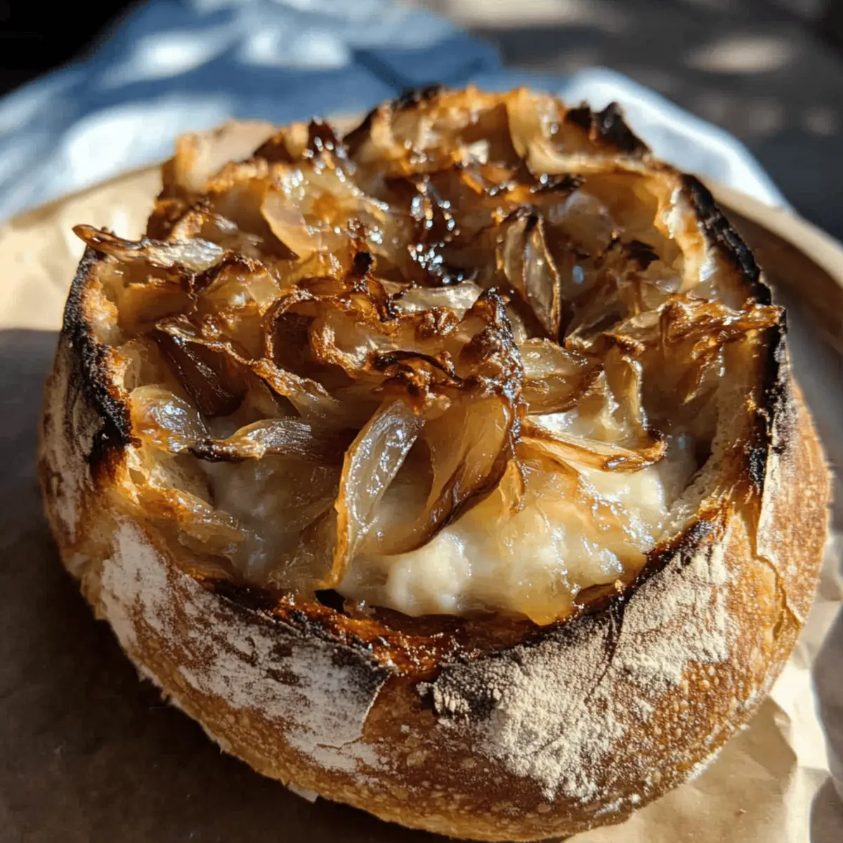 Caramelized Onion & Brie Toast on Sourdough for Irresistible Flavor