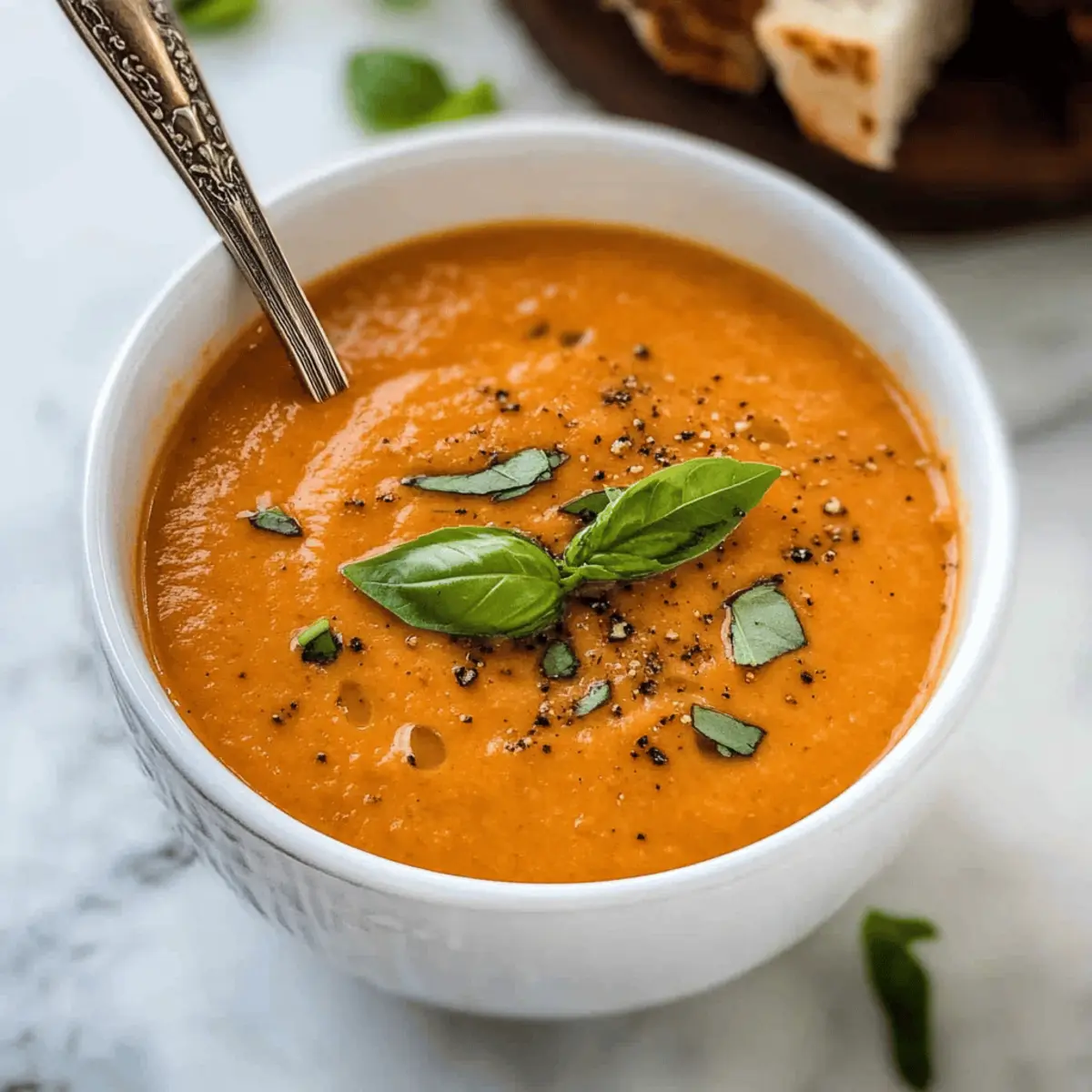 Creamy Tomato Basil Soup Recipe for Comforting Flavors