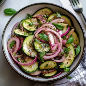 Marinated Zucchini and Red Onions