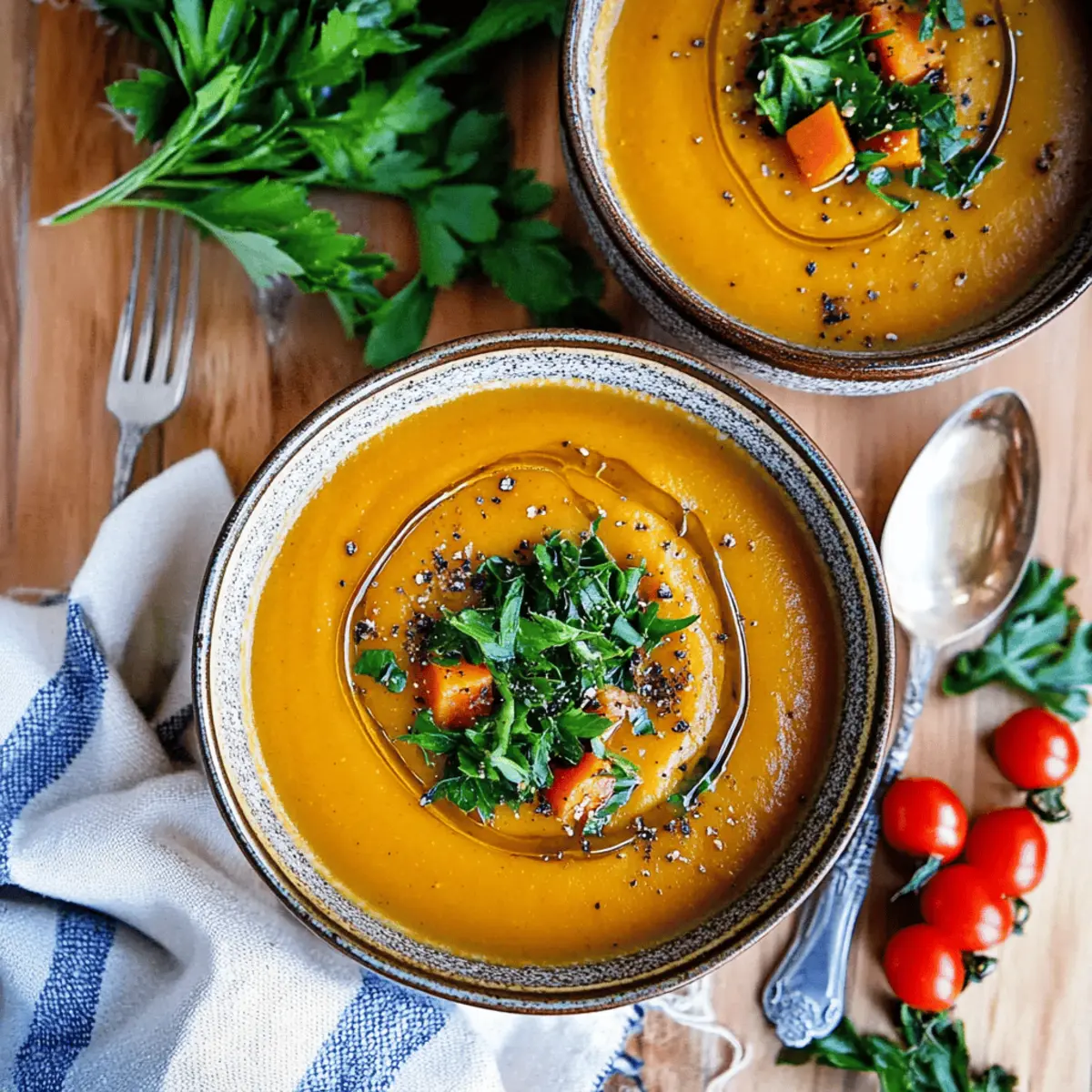 Spicy Butternut Squash Sweet Potato Soup Recipe in 28 Minutes