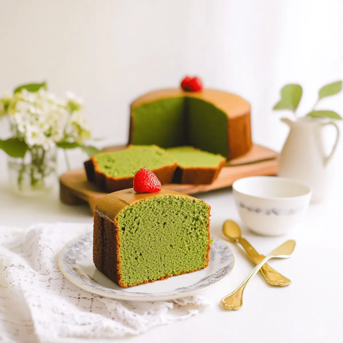 Delicious Japanese Matcha Pound Cake with Subtle Sweetness Recipe