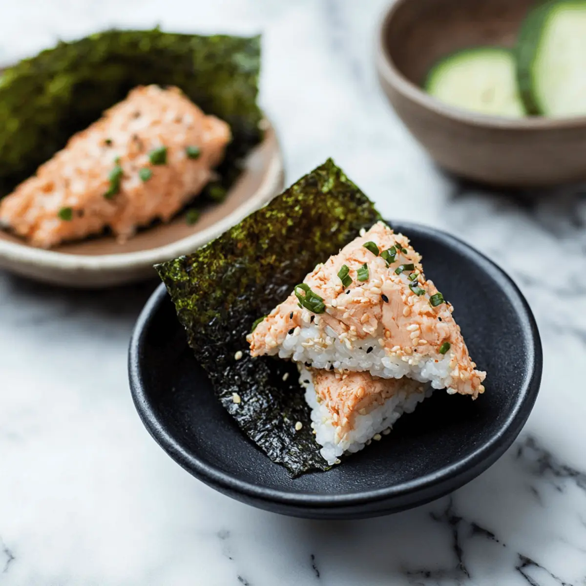 Easy Japanese Tuna Onigiri Recipe with Spicy Sriracha Filling