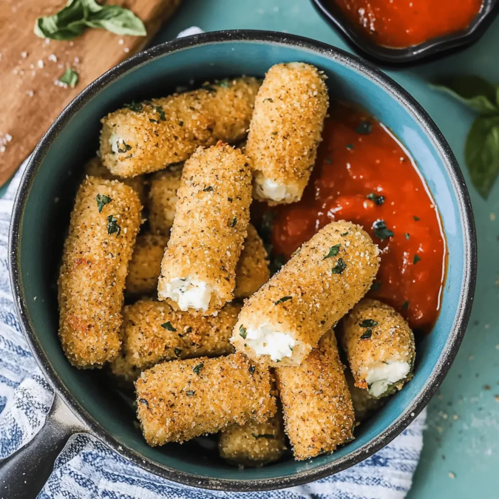 Oven-Baked Mozzarella Sticks