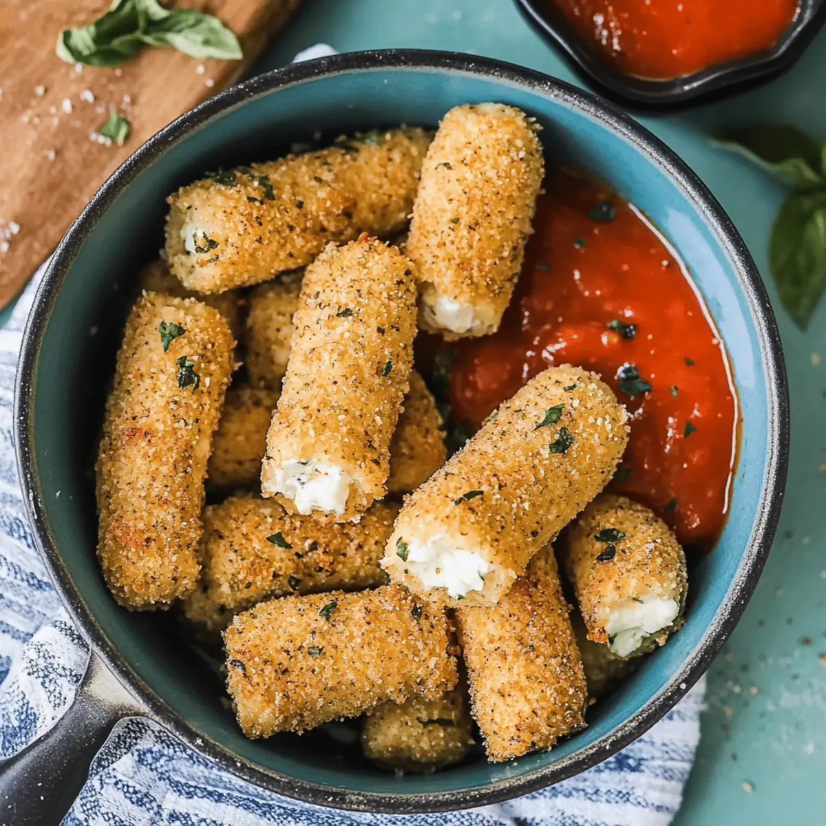 Oven-Baked Mozzarella Sticks