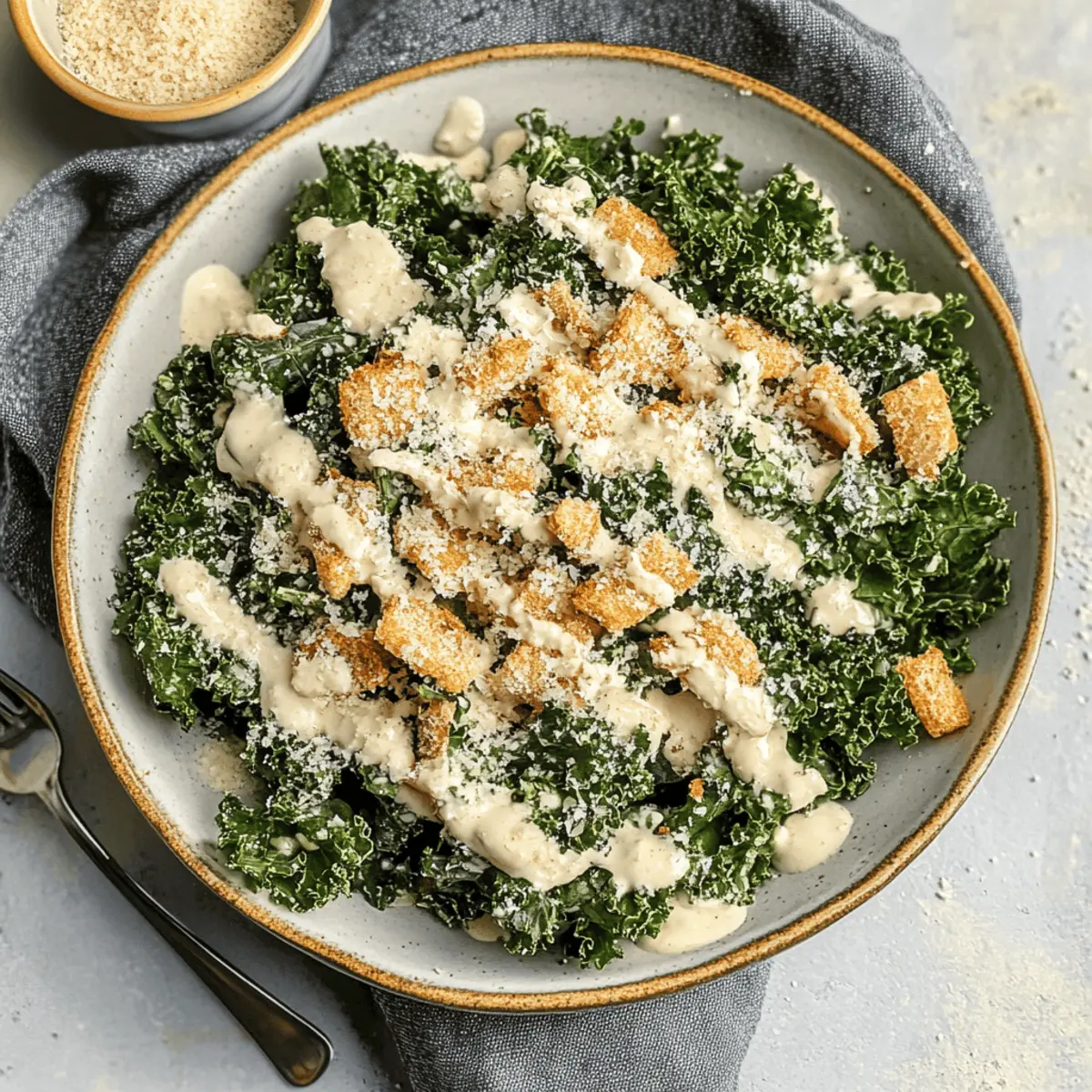 Easy Roasted Garlic & Kale Caesar Salad Recipe Ready in 10 Minutes