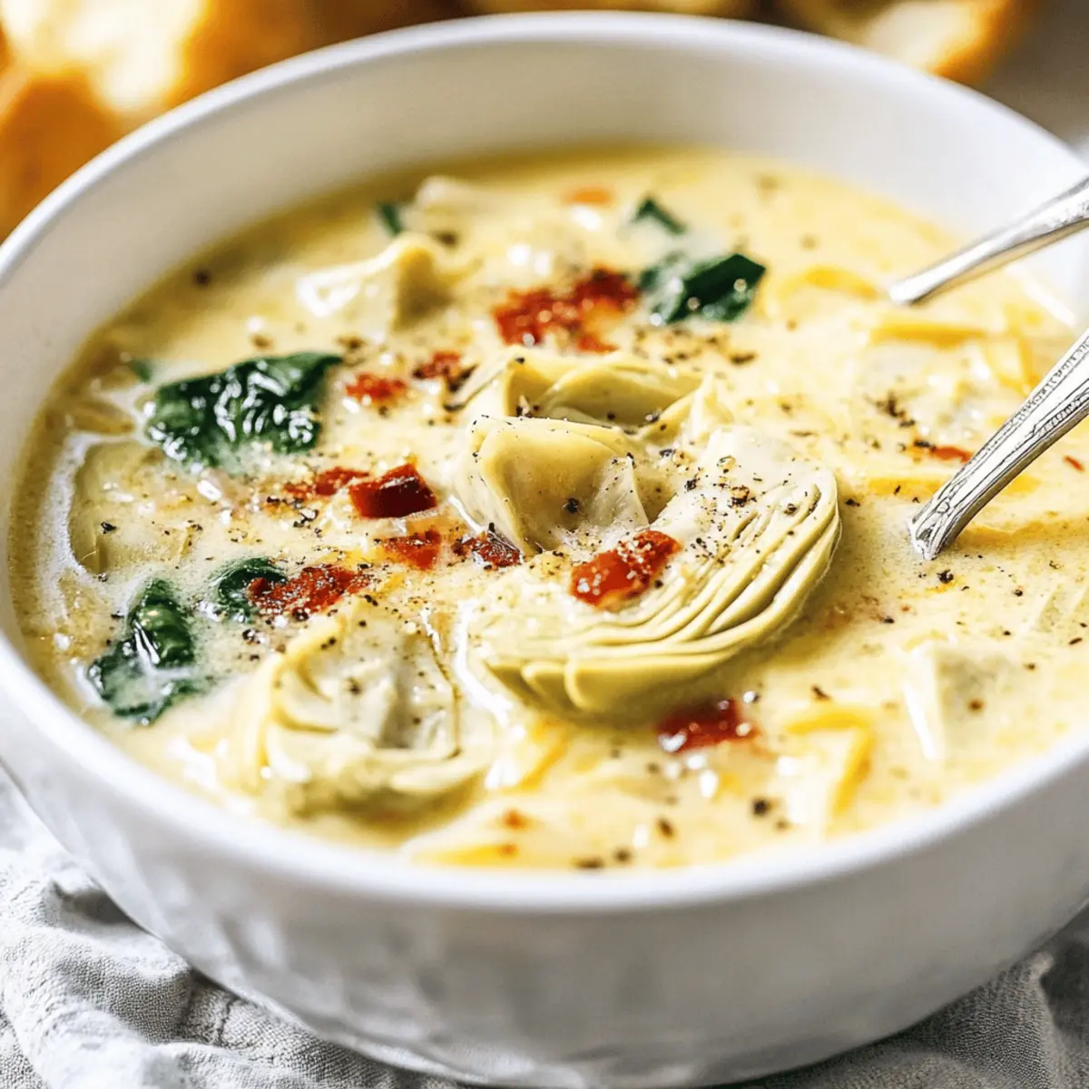 Creamy Lemony Tuscan Artichoke Soup Recipe