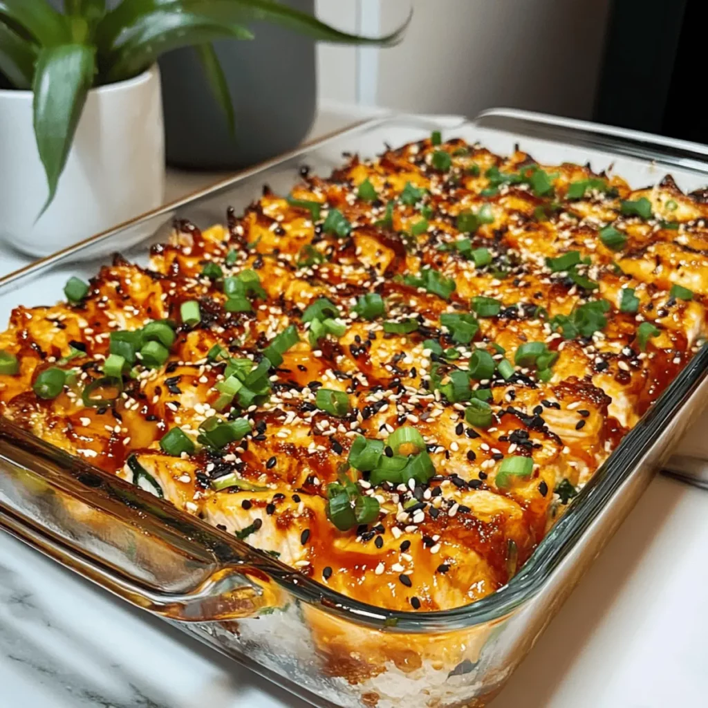 Spicy Salmon Sushi Bake