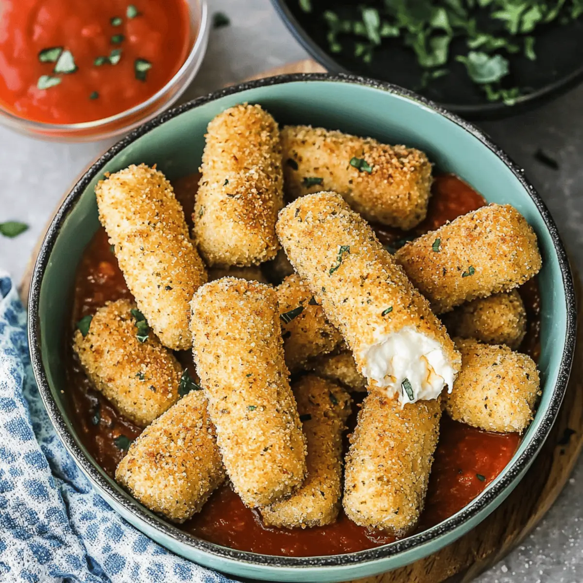 Delicious Oven-Baked Mozzarella Sticks Recipe for Easy Snacking
