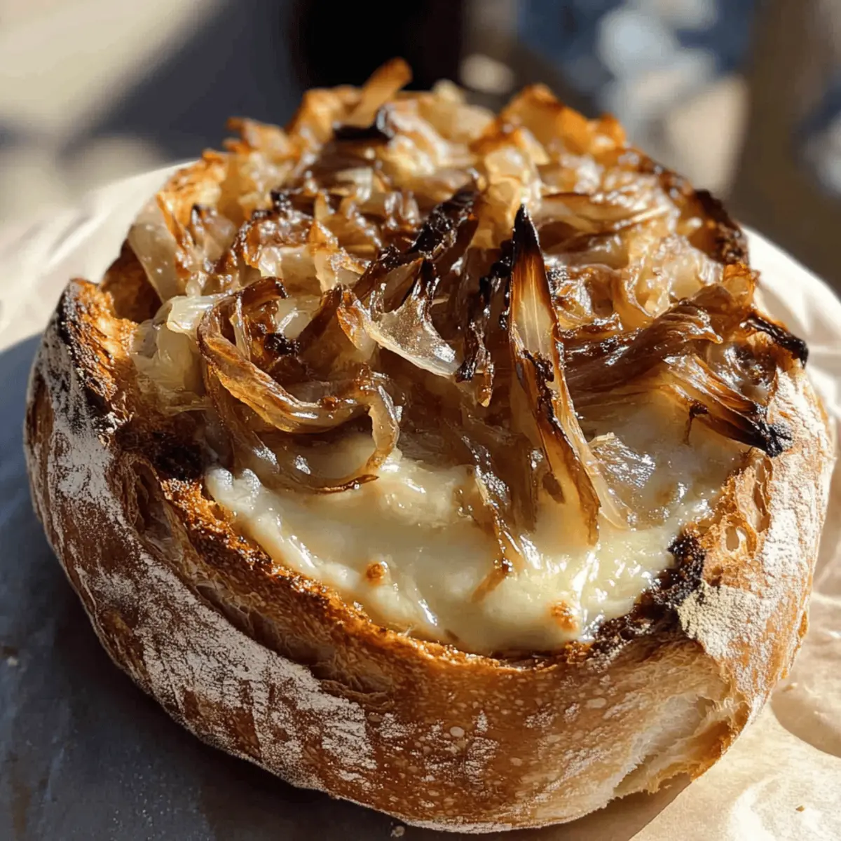 Caramelized Onion & Brie Toast on Sourdough for Irresistible Flavor