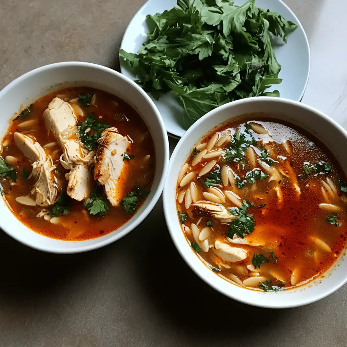 Delicious Chicken and Orzo Soup with Garlic and Paprika Recipe