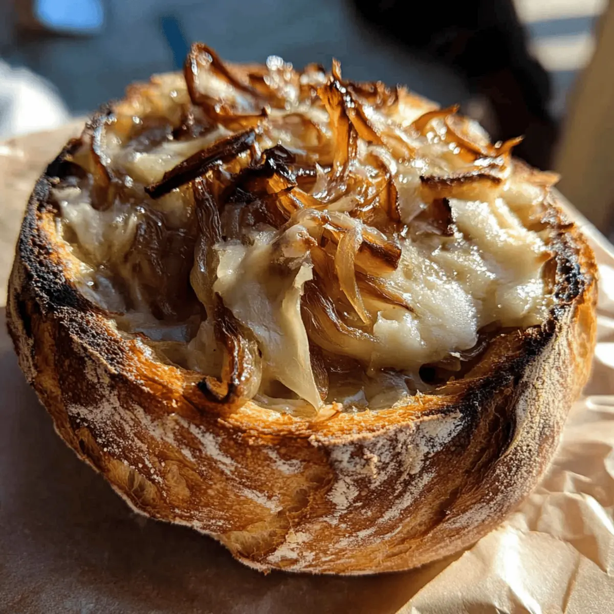Delicious Caramelized Onion & Brie Toast on Sourdough Recipe