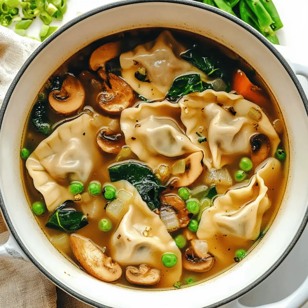 Best Creamy Potsticker Soup