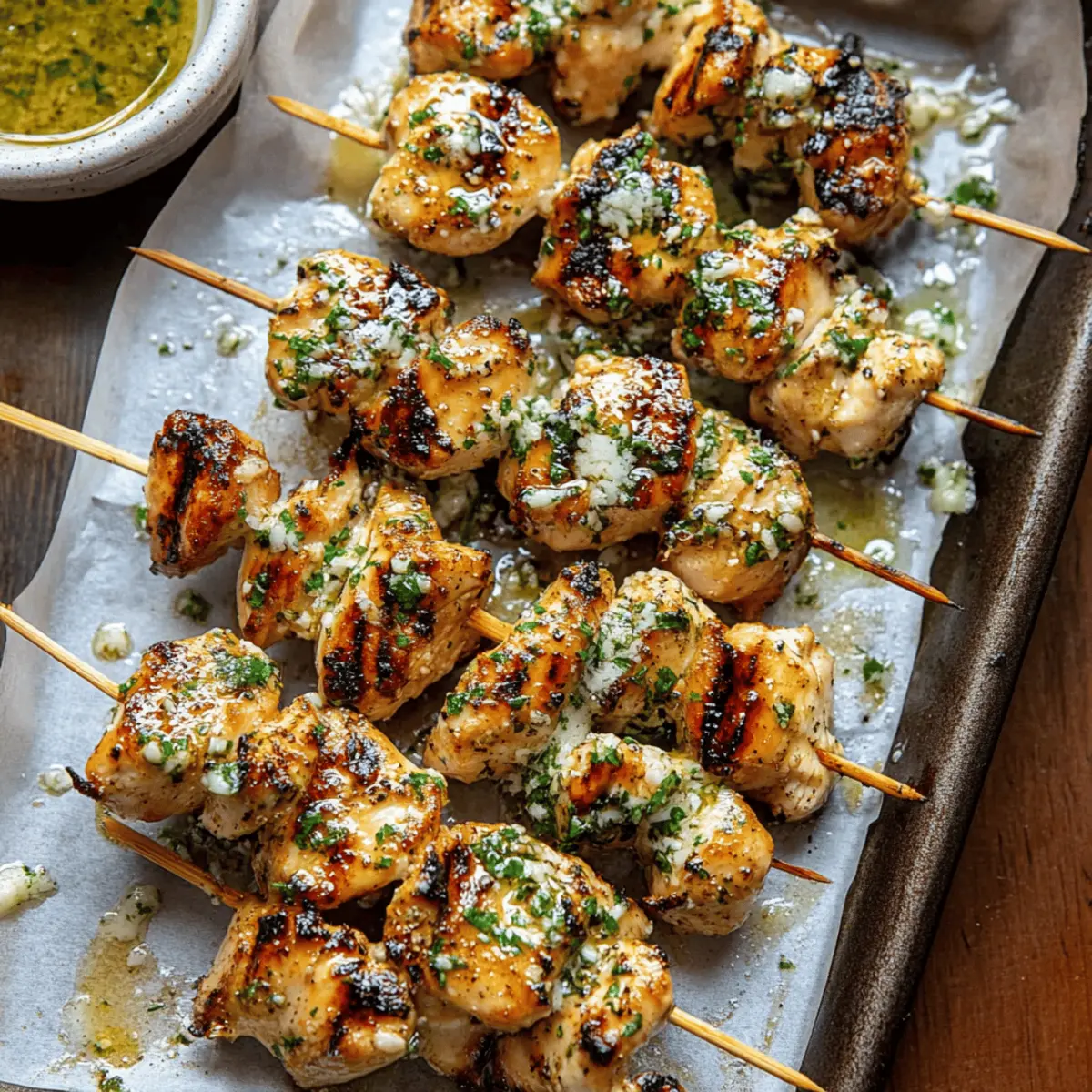 Grilled Ranch Garlic Parmesan Chicken Skewers Recipe for Summer