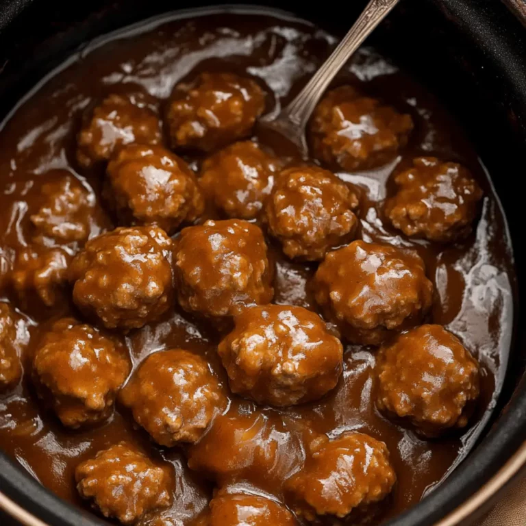 Slow Cooker Salisbury Steak Meatballs