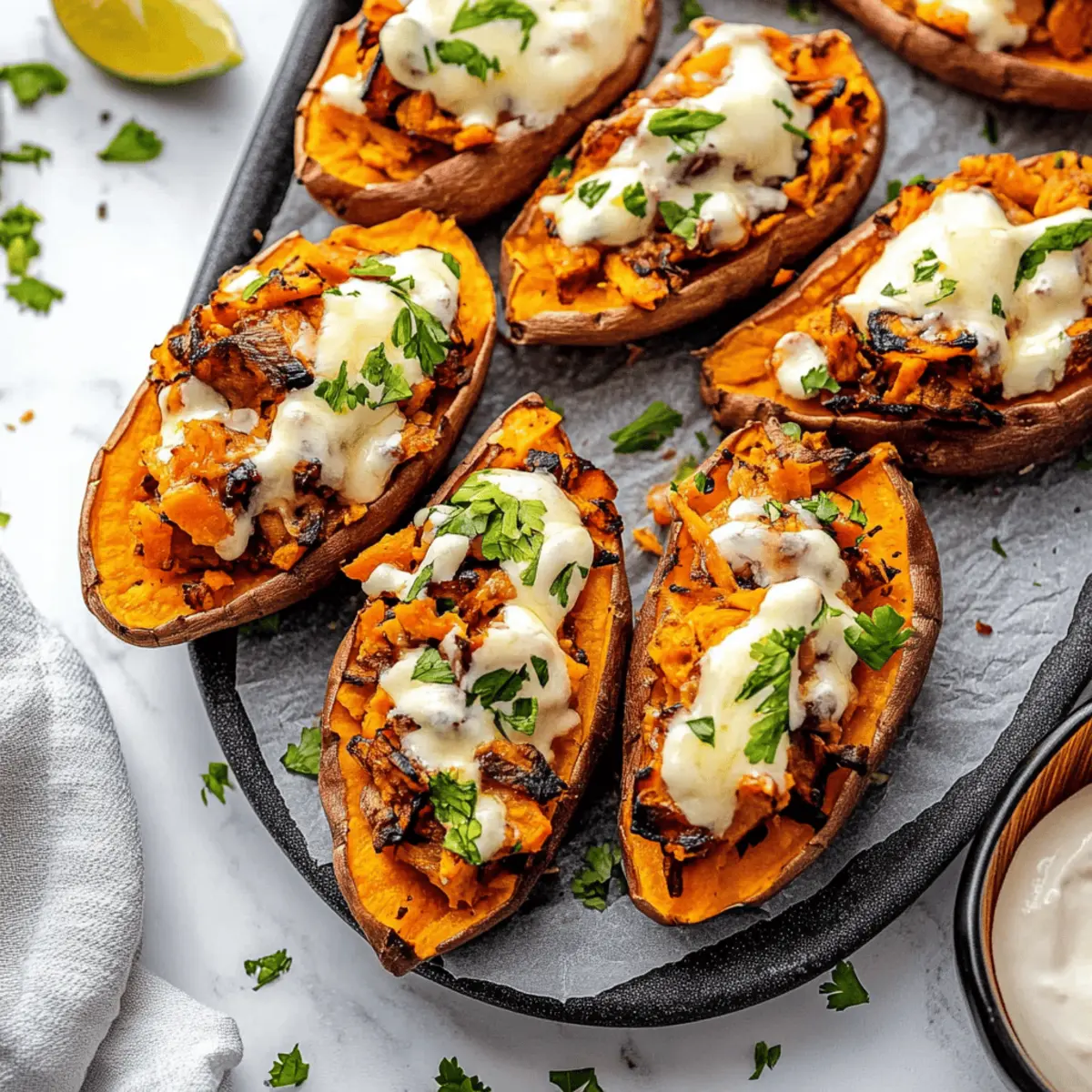 Easy Loaded Sweet Potato Skins Recipe for a Delicious Snack