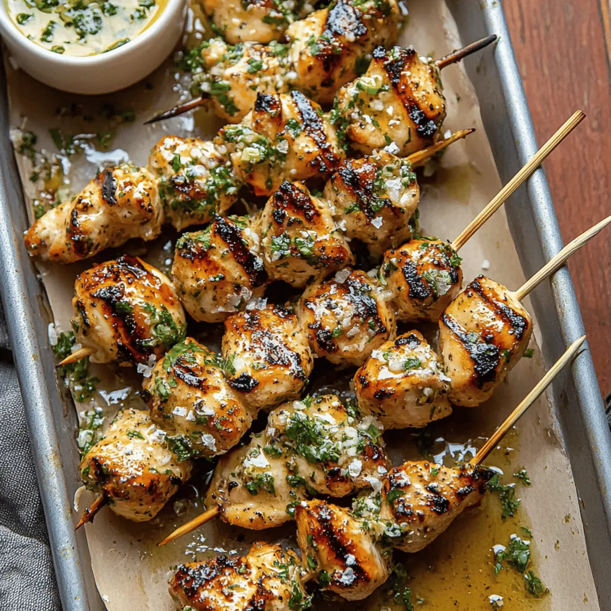 Grilled Ranch Garlic Parmesan Chicken Skewers Recipe for Summer