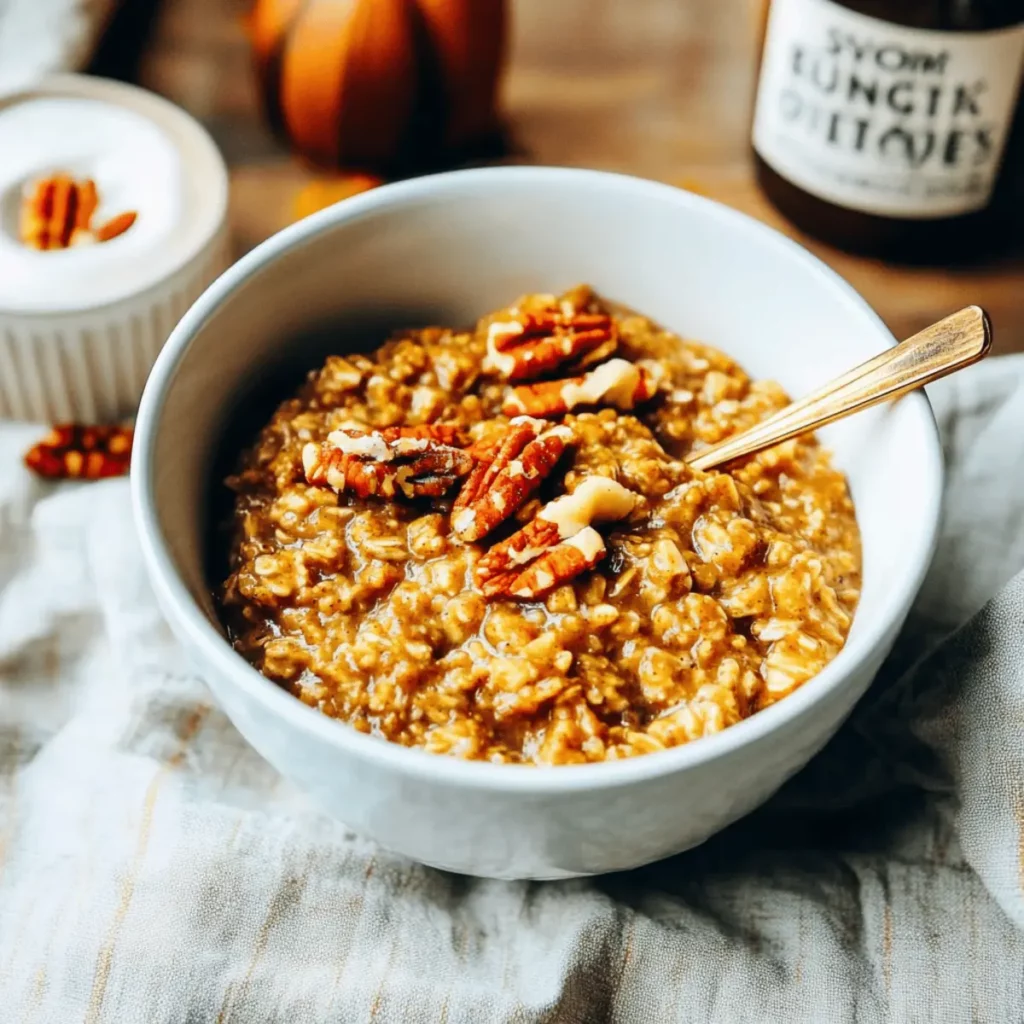 Slow Cooker Pumpkin Pie Oatmeal