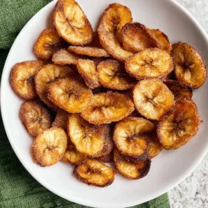 Cinnamon-Sugar Air Fryer Banana Chips