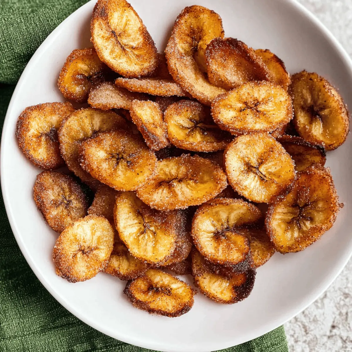 Cinnamon-Sugar Air Fryer Banana Chips