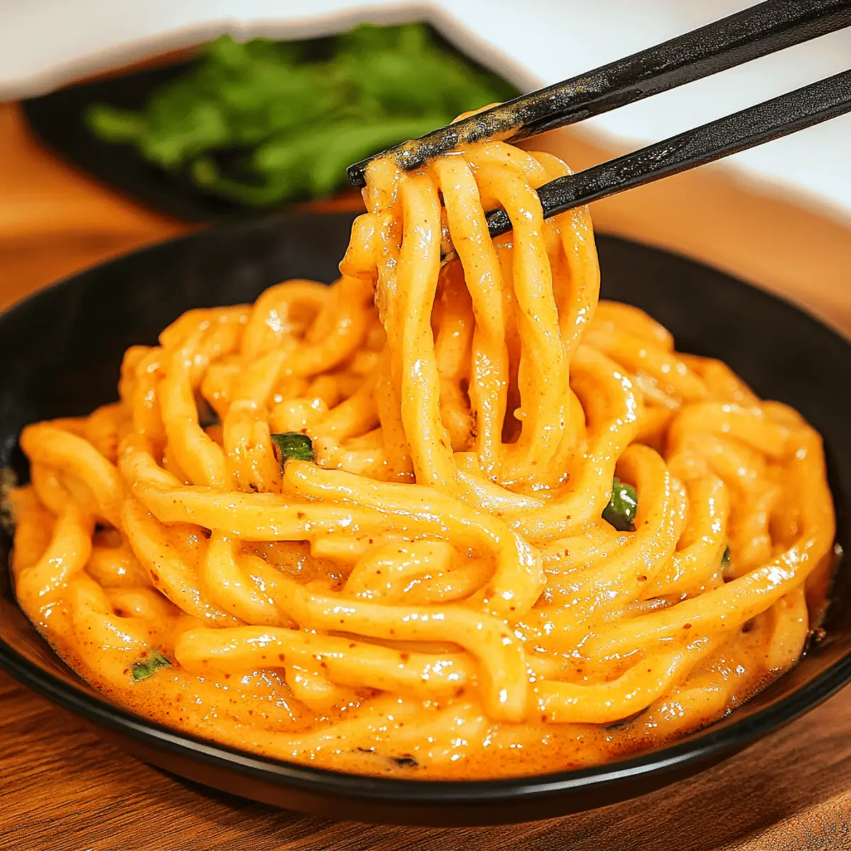Deliciously Creamy Gochujang Udon Noodles Ready in 15 Minutes