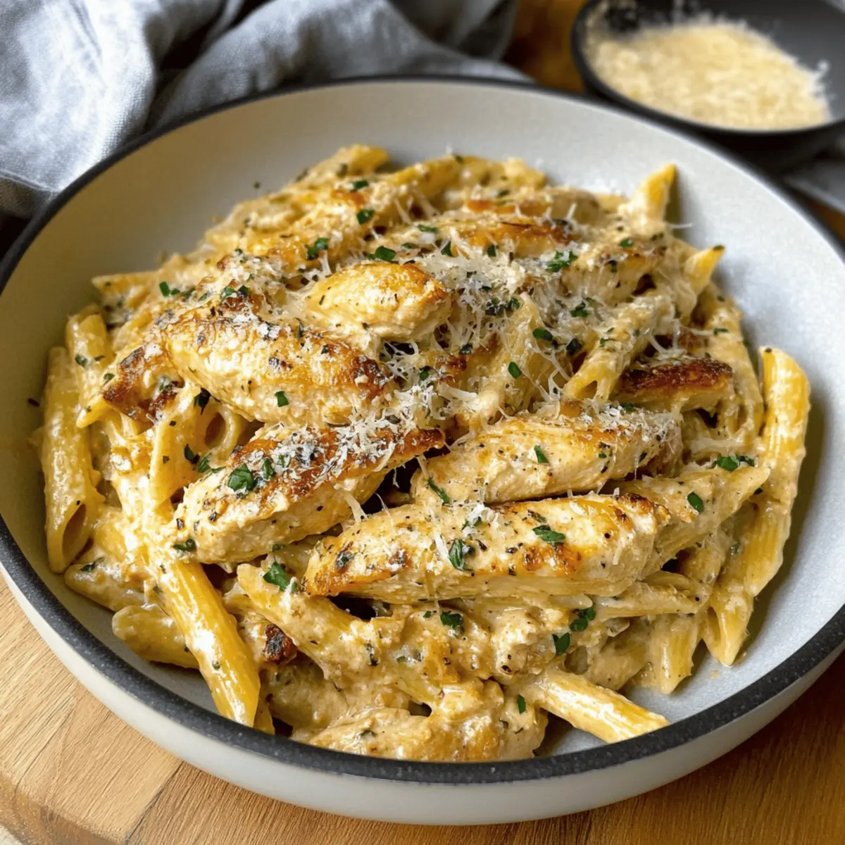 One Pan Garlic Parmesan Chicken Pasta for a Quick Dinner