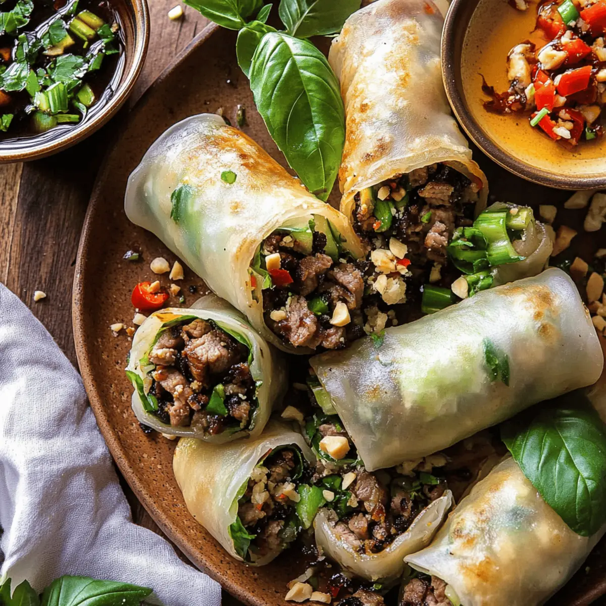Quick and Delicious 20 Minute Thai Basil Beef Rolls Recipe