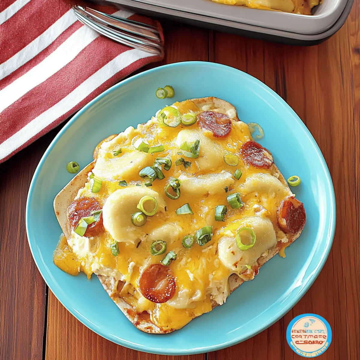 Easy Crockpot Pierogi Casserole with Kielbasa and Cream Cheese