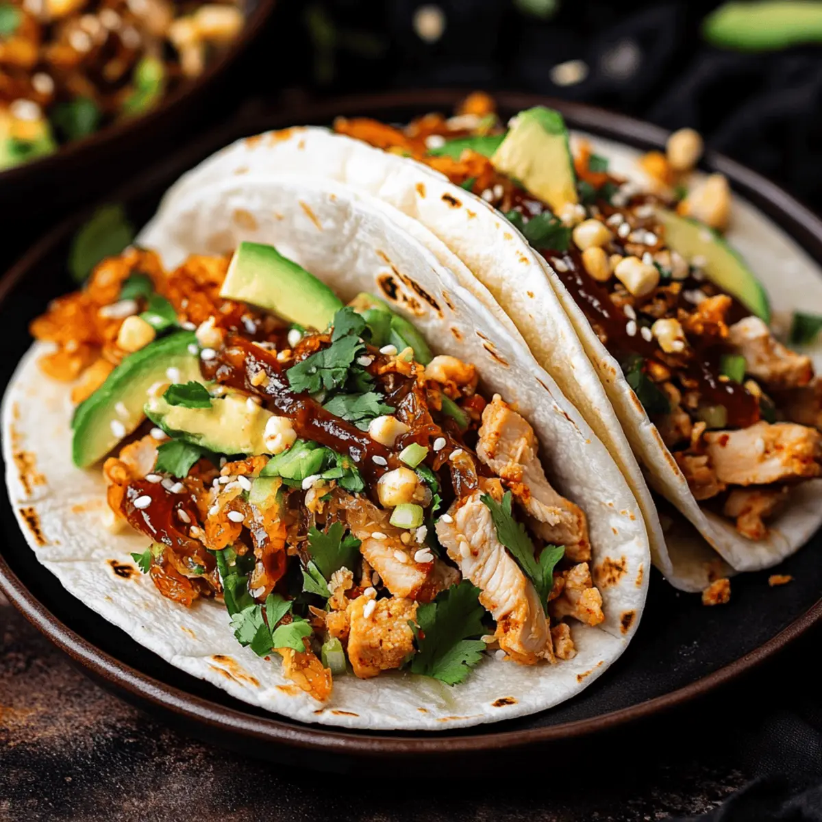 Delicious Korean Chicken Tacos with Caramelized Kimchi Recipe