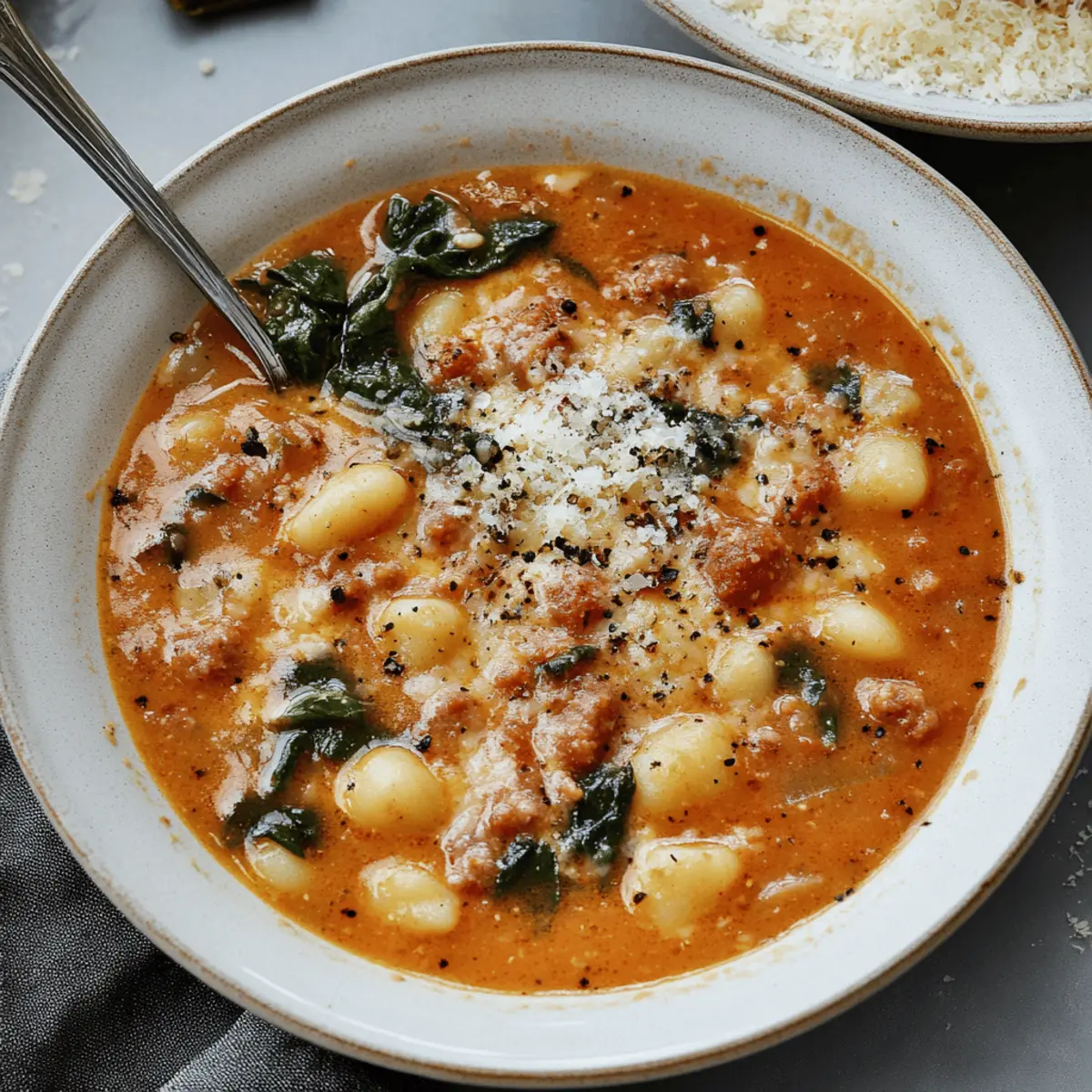 Creamy Italian Sausage Gnocchi Soup