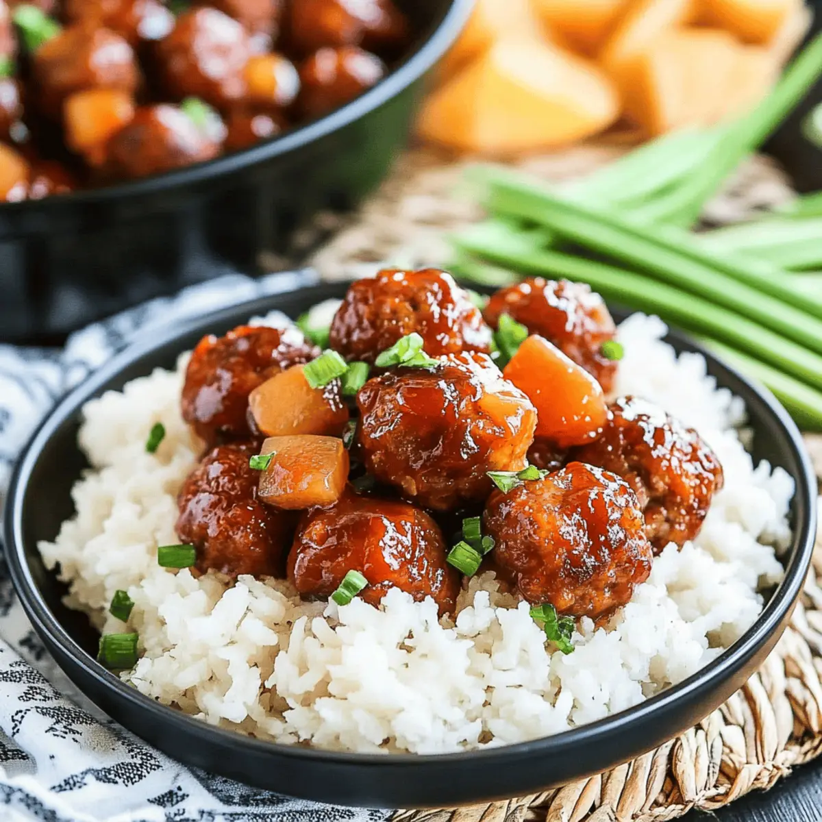 Sweet & Savory Crockpot Hawaiian Meatballs Recipe for Easy Entertaining