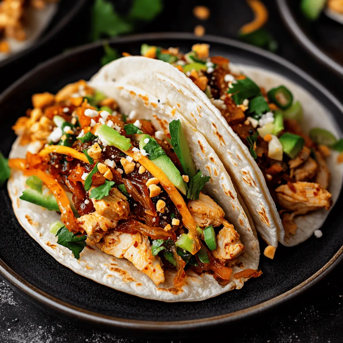 Delicious Korean Chicken Tacos with Caramelized Kimchi Recipe