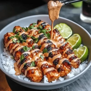 Sweet Chili Chicken Bowl with Coconut Lime Drizzle