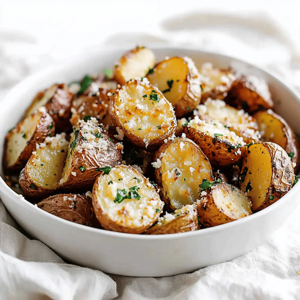 Delicious Roasted Garlic Butter Parmesan Potatoes Recipe