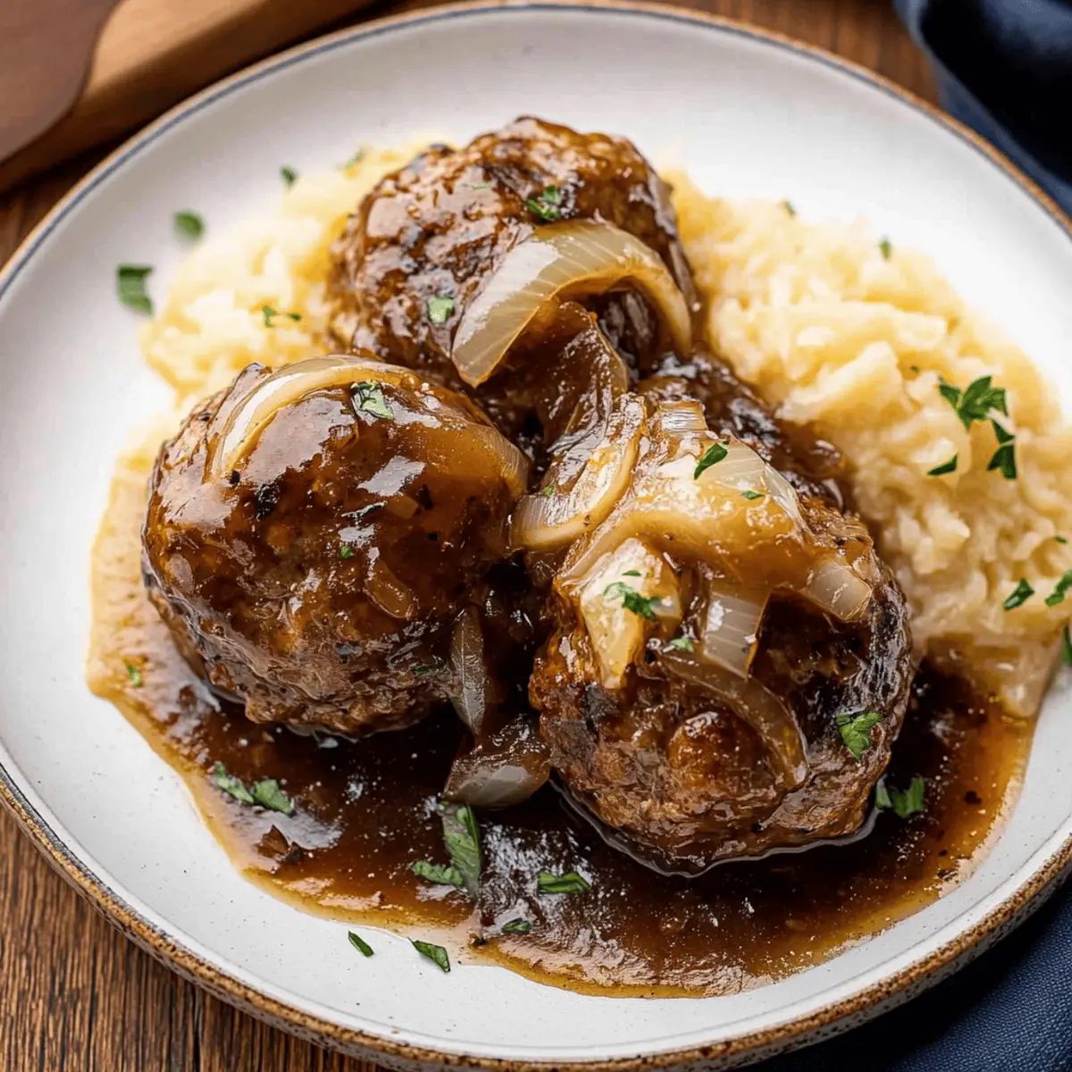 Delicious French Onion Meatballs with Savory Onion Sauce Recipe