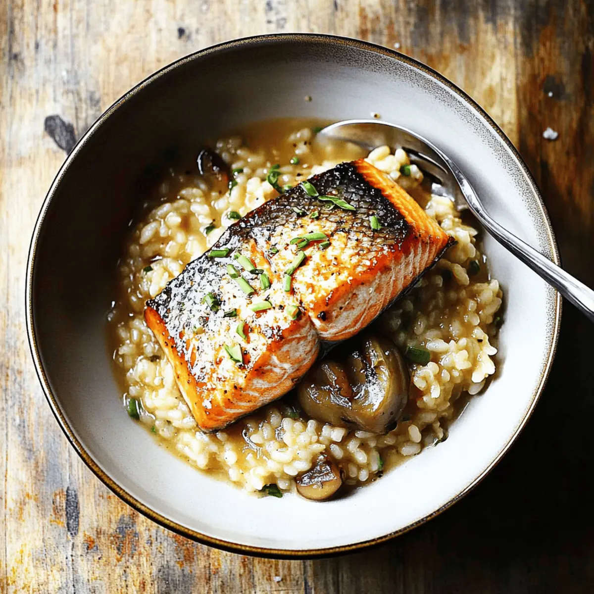 Japanese Style Risotto with Seared Salmon