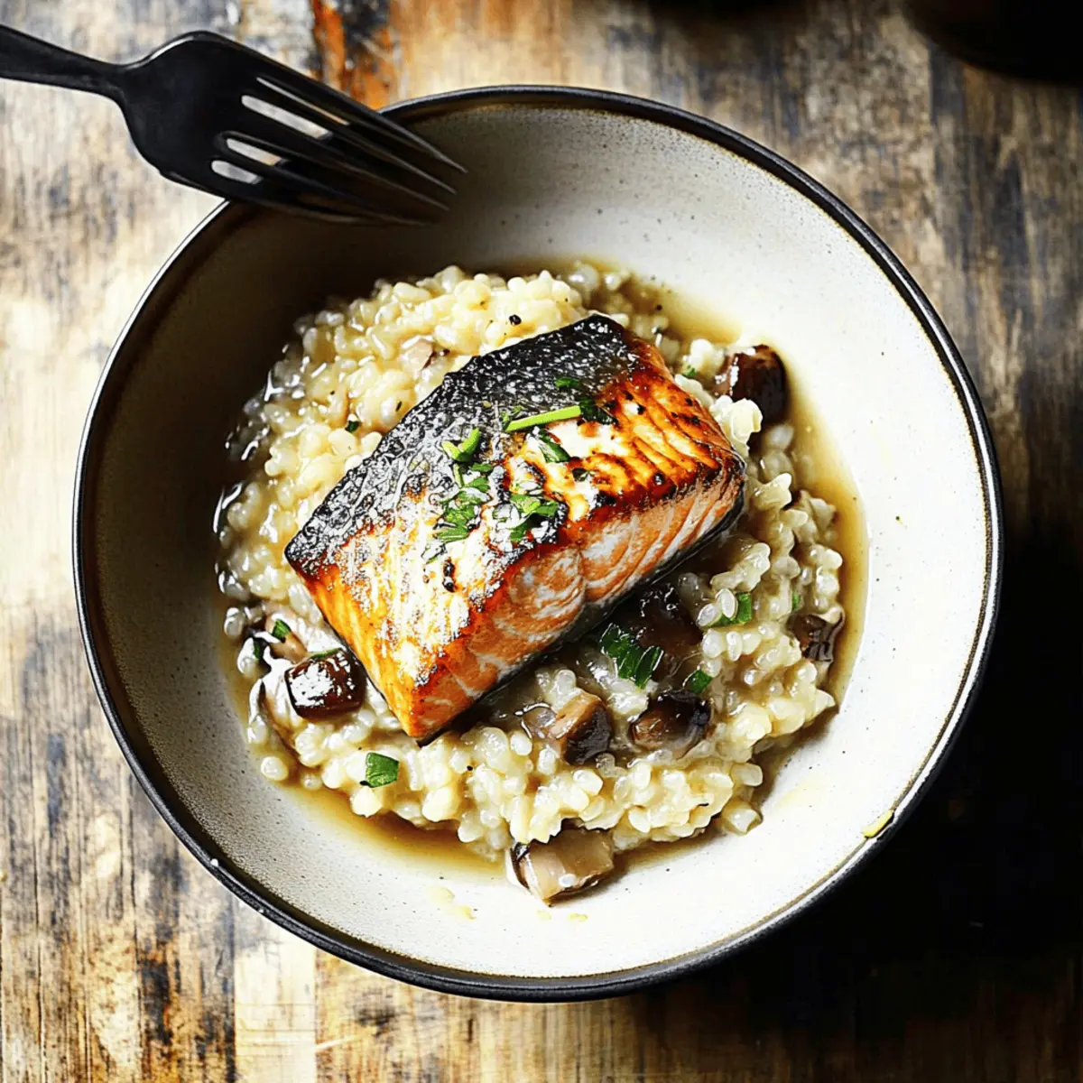 Japanese Style Risotto with Seared Salmon: A Delicious Fusion Recipe
