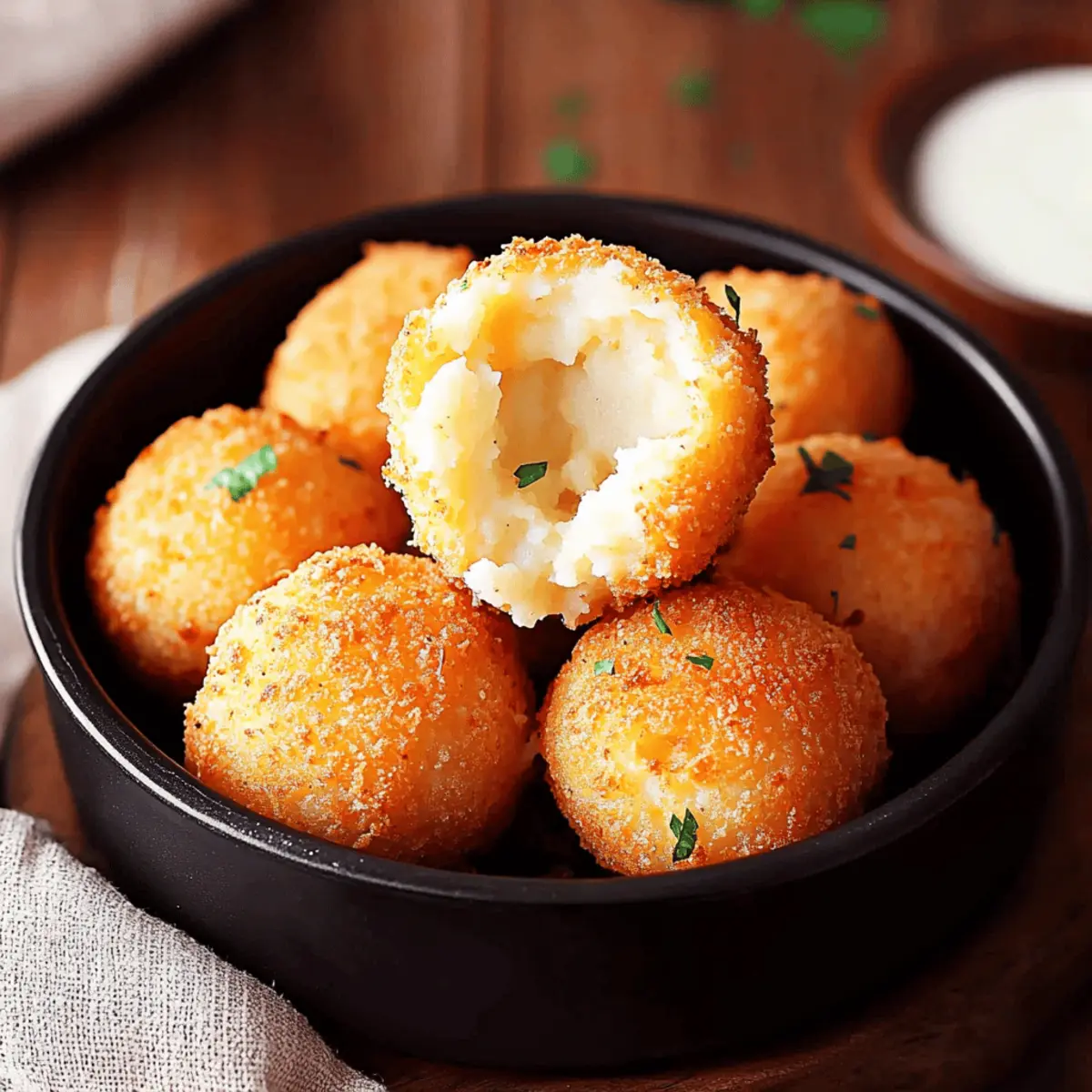 Delicious Air Fryer Cheesy Mashed Potato Balls Recipe